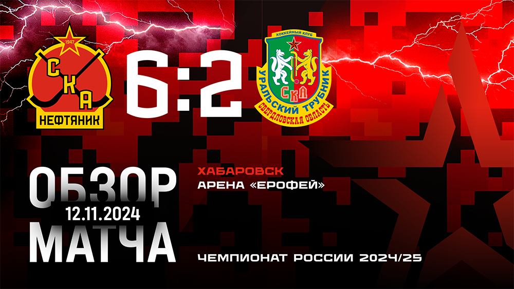 Чемпионат России-2024/25. "СКА-Нефтяник" - "СКА-Уральский трубник" - 6:2