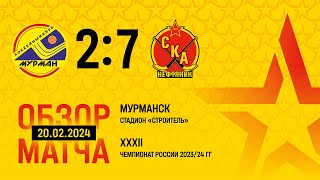 Мурман - СКА-Нефтяник - 2:7. Чемпионат России-2023/24